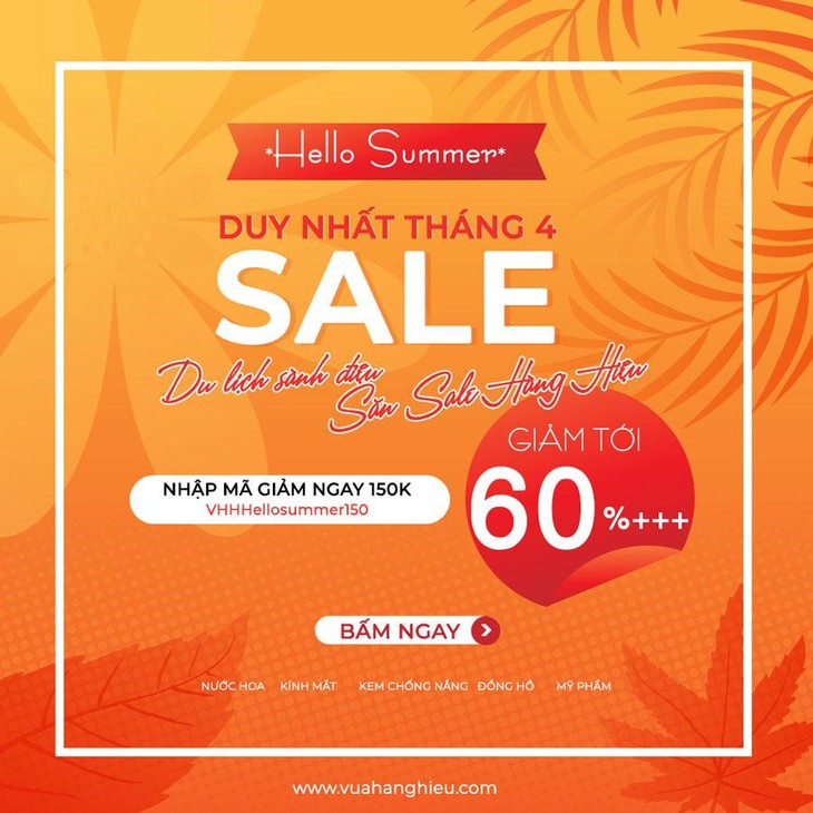 "Lên đồ" hàng hiệu du lịch hè: Sale off 60%+++, tặng voucher "khủng" - Ảnh 1. "Lên đồ" hàng hiệu du lịch hè: Sale off 60%+++, tặng voucher "khủng" - Ảnh 1.
