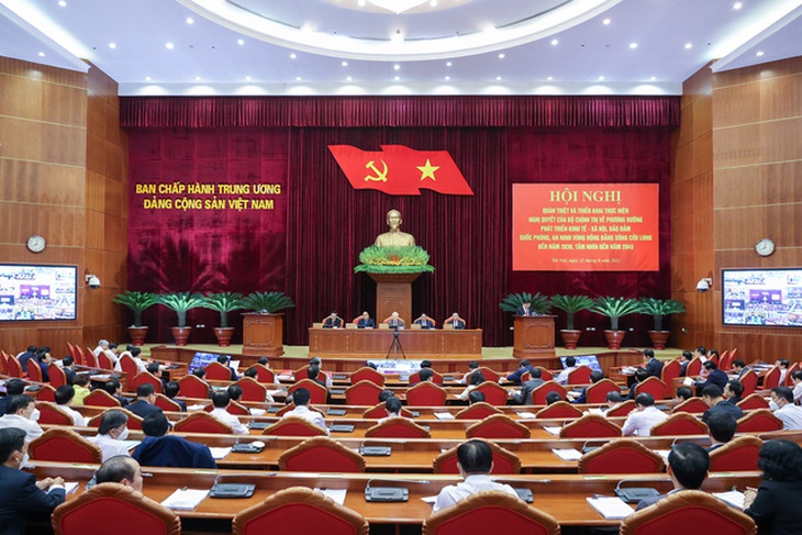 Bộ Chính trị tổ chức Hội nghị về phát triển vùng Đồng bằng sông Cửu Long - Ảnh 1. Bộ Chính trị tổ chức Hội nghị về phát triển vùng Đồng bằng sông Cửu Long - Ảnh 1.