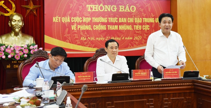 Phó Trưởng Ban Nội chính Trung ương Nguyễn Văn Yên thông tin về việc xử lý một số vụ án, vụ việc liên quan các doanh nghiệp gần đây.