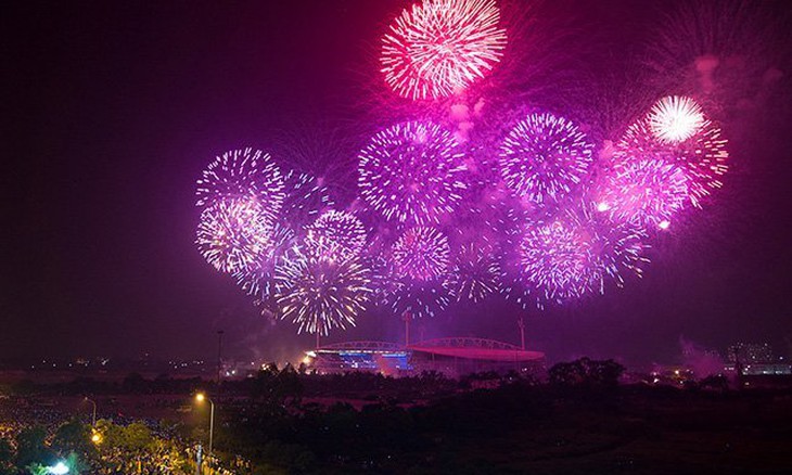 Bắn pháo hoa tầm cao tại Lễ khai mạc SEA Games 31 tại Sân vận động Quốc gia Mỹ Đình - Ảnh 2.