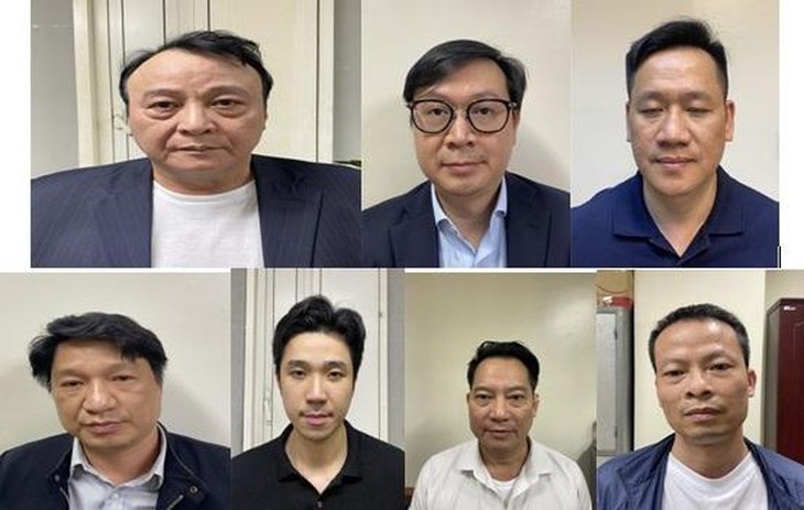 Các bị can trong vụ án "Lừa đảo chiếm đoạt tài sản" xảy ra tại Tập đoàn Tân Hoàng Minh.