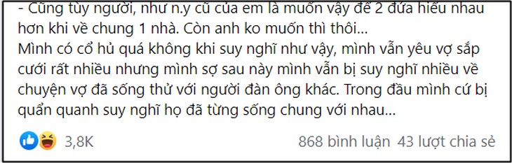 Trước ngày cưới, chồng bàng hoàng phát hiện vợ từng "sống thử" với người đàn ông khác! - Ảnh 1.