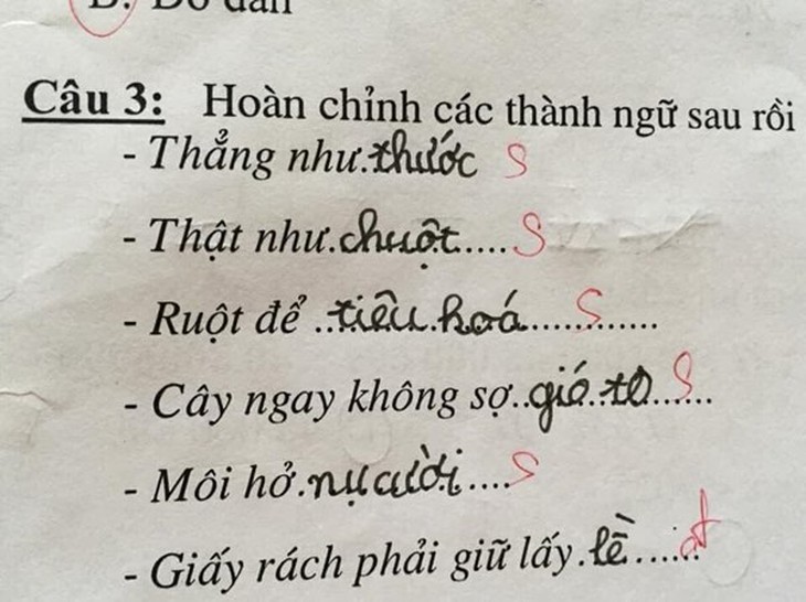 Học sinh cấp 1 làm bài tập tiếng Việt, mới câu đầu tiên mà phụ huynh đã "cười ngất tới 3 ngày" - Ảnh 3.
