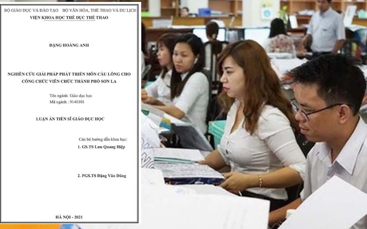 Tác giả luận án tiến sĩ ‘phát triển... môn cầu lông’ cho viên chức từng dự hội thảo quốc tế 