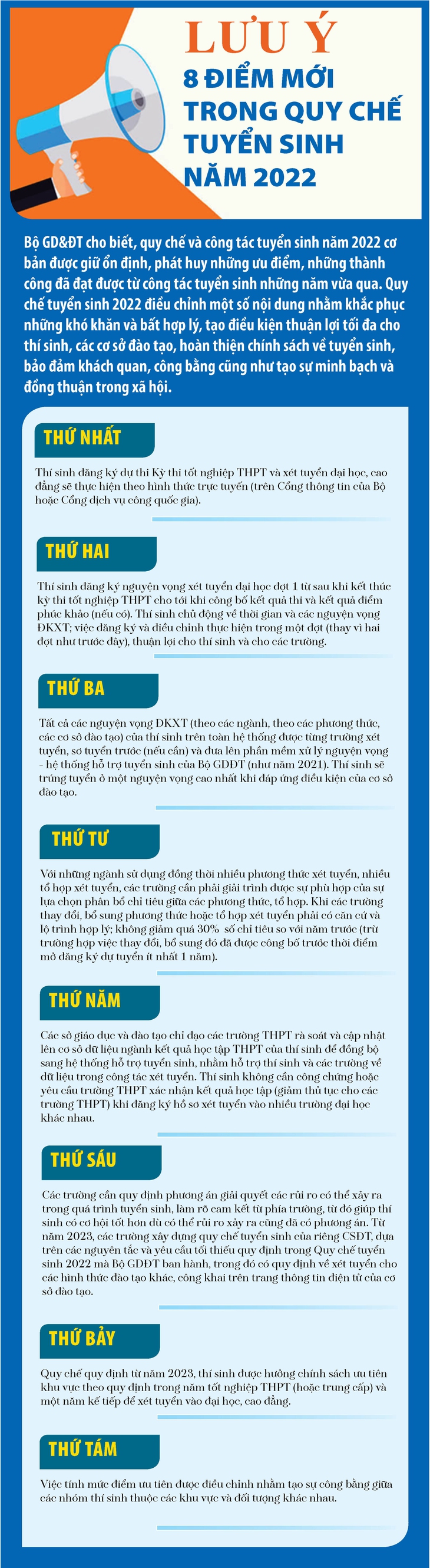Lưu ý 8 điểm mới trong Quy chế tuyển sinh năm 2022 - Ảnh 1.