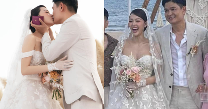 Toàn cảnh đám cưới Minh Hằng: Chú rể lộ diện, vợ chồng son hôn nhau cực ngọt trên lễ đường