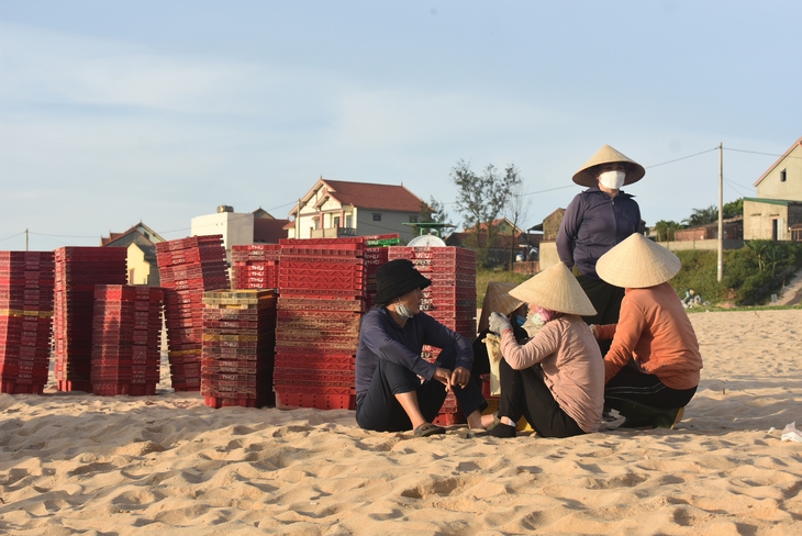 Ảnh: Huyên náo chợ cá bình minh trên bãi biển - Ảnh 3.