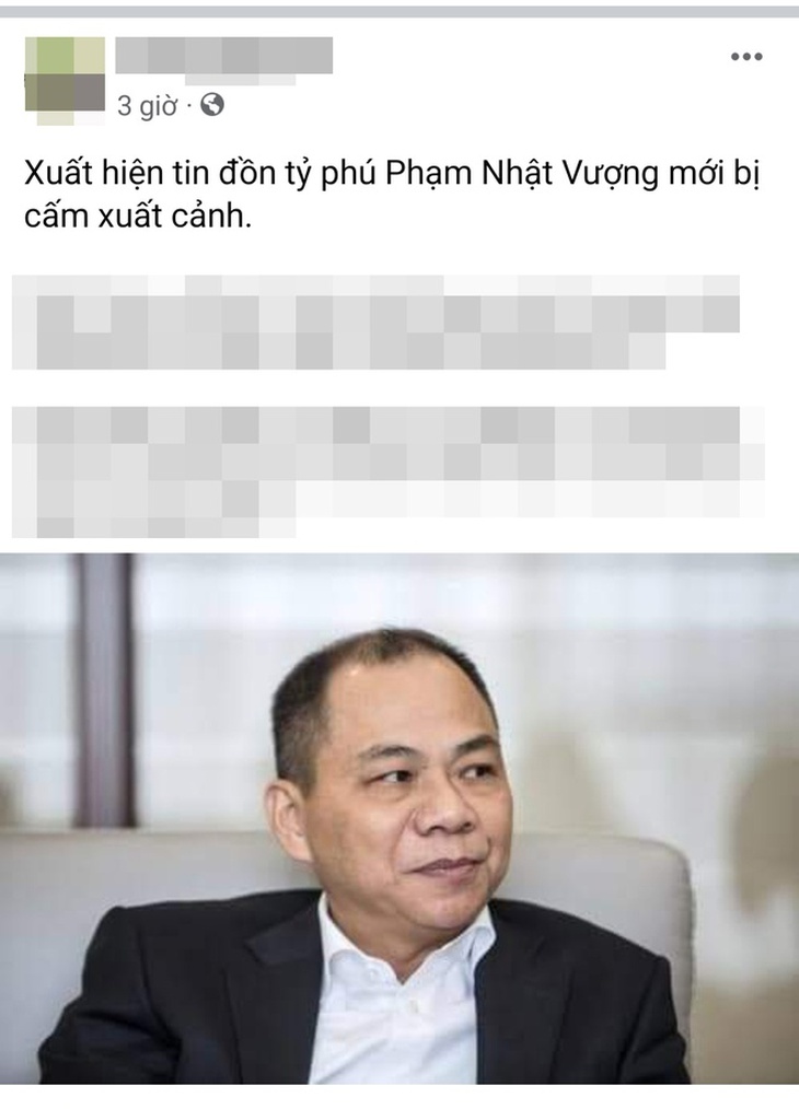 Xử lý 10 đối tượng tung tin thất thiệt về ông Phạm Nhật Vượng - Ảnh 2.