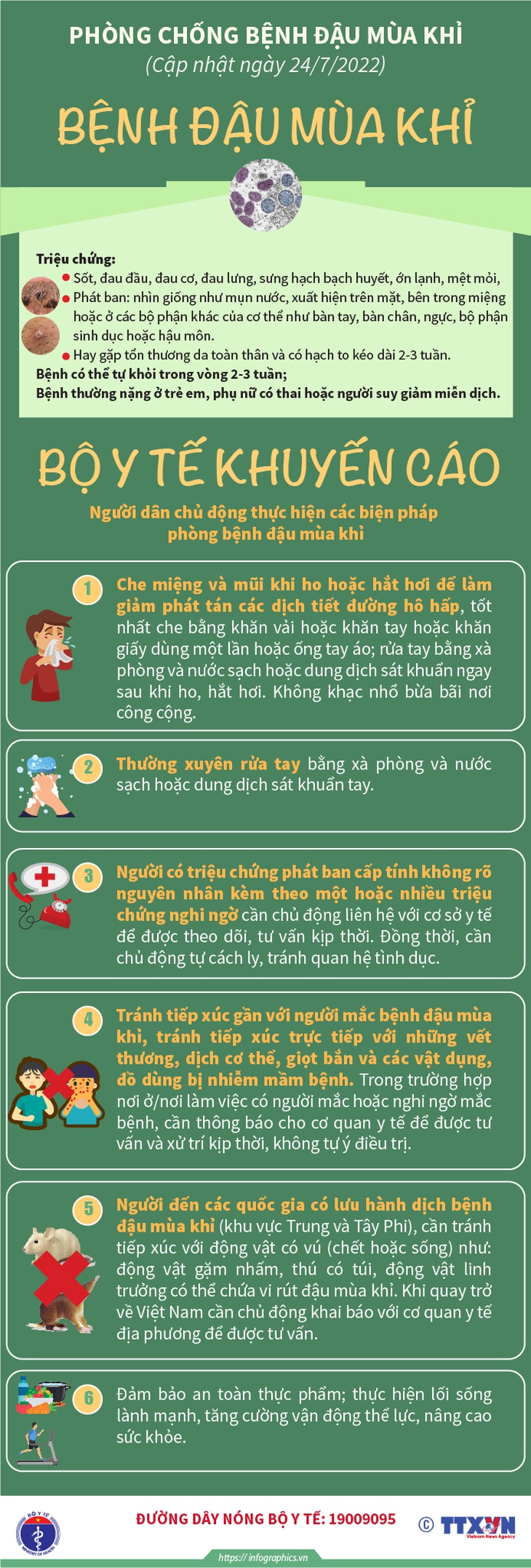 [Infographic] - Khuyến cáo phòng chống bệnh đậu mùa khỉ  - Ảnh 1.