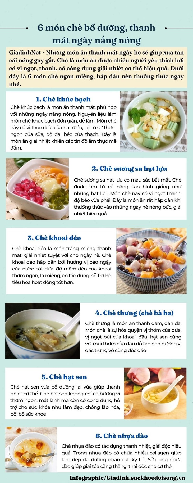 6 món chè ngon chảy nước miếng, giải nhiệt mùa nắng nóng - Ảnh 1.