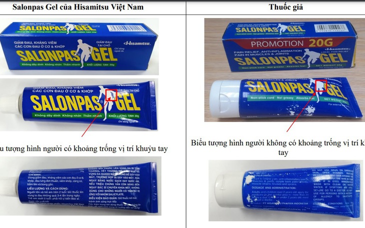 Cục quản lý Dược cảnh báo về thuốc Salonpas Gel giả