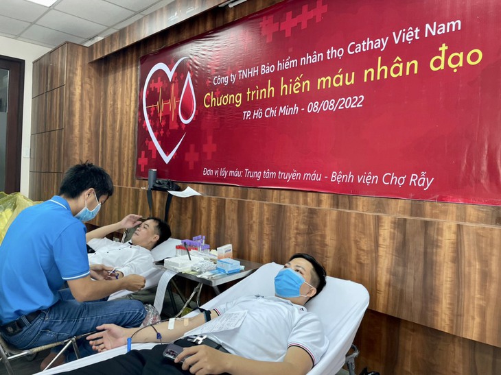 Ngày hội hiến máu Cathay Life  - Ảnh 1.