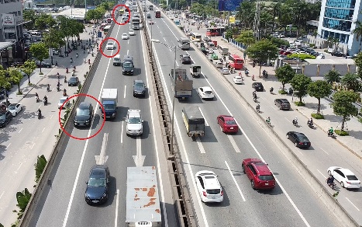 Hà Nội: Lái xe vào làn khẩn cấp đường Vành đai 3 trên cao, hàng loạt lái xe bị phạt nặng