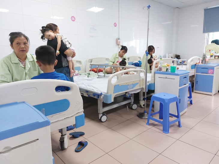 Bệnh nhi nhập viện tăng cao, nhiều bệnh viện quá tải - Ảnh 2. Bệnh nhi nhập viện tăng cao, nhiều bệnh viện quá tải - Ảnh 2.