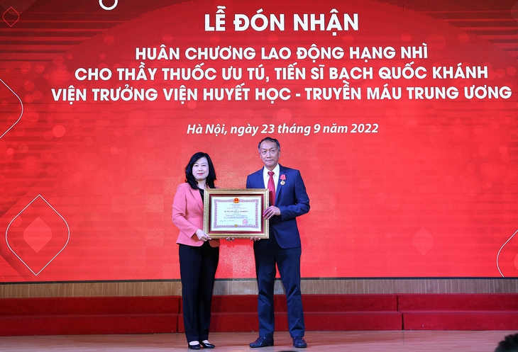 PGS.TS Nguyễn Hà Thanh giữ chức Viện trưởng Viện Huyết học – Truyền máu TW từ ngày 1/10 - Ảnh 1. PGS.TS Nguyễn Hà Thanh giữ chức Viện trưởng Viện Huyết học – Truyền máu TW từ ngày 1/10 - Ảnh 1.
