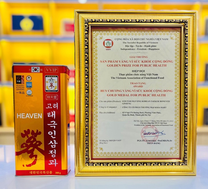 Thương hiệu đạt được giải thưởng "Sản phẩm Vàng vì sức khỏe cộng đồng" - Ảnh 2.
