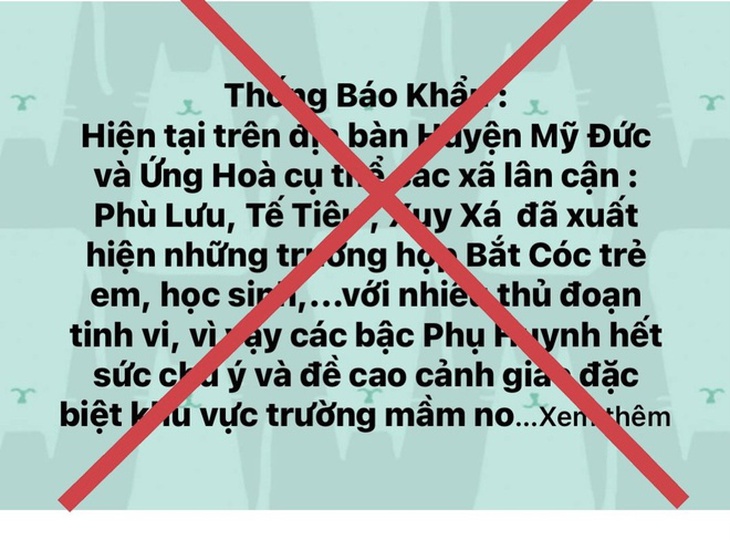 Rộ tin đồn bắt cóc trẻ em, Công an Hà Nội khuyến cáo gì? - Ảnh 2. Rộ tin đồn bắt cóc trẻ em, Công an Hà Nội khuyến cáo gì? - Ảnh 2.