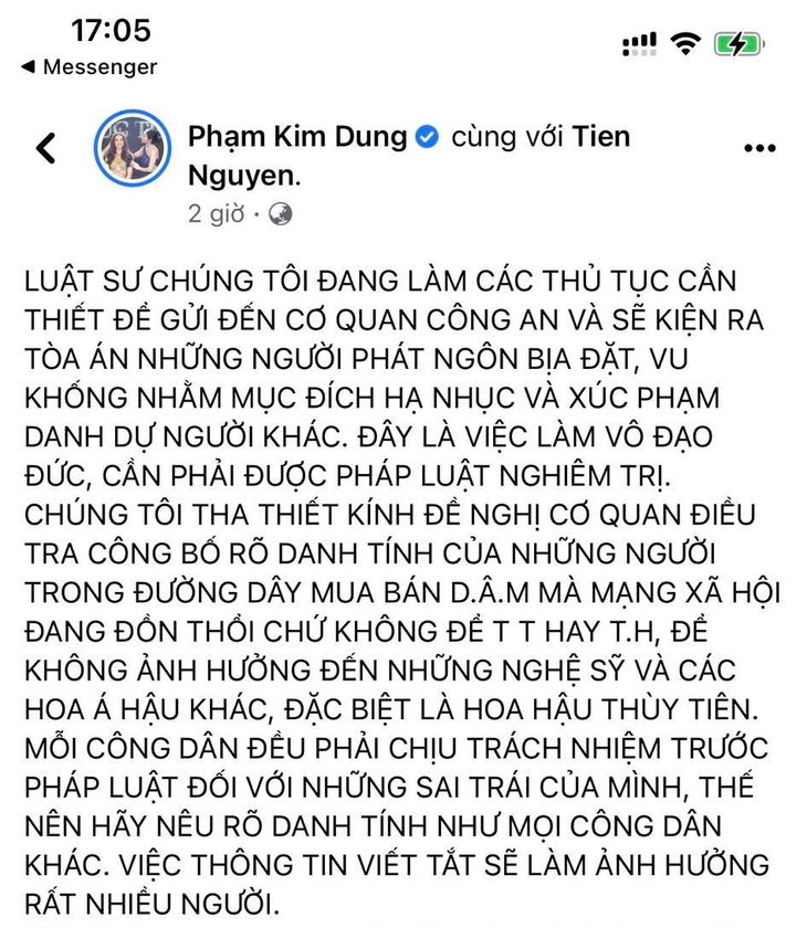 "Bà trùm hoa hậu" Kim Dung: Mong công an công bố rõ tên người đẹp trong đường dây bán dâm - Ảnh 2.