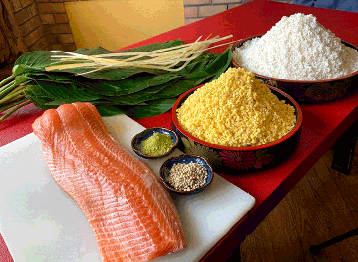 Bánh chưng nhân cá hồi, bào ngư có ngon? - Ảnh 2.