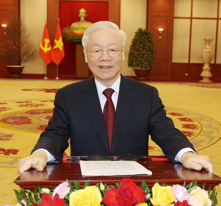 Lời chúc Tết của Tổng Bí thư Nguyễn Phú Trọng nhân dịp Xuân Quý Mão 2023 - Ảnh 1. Lời chúc Tết của Tổng Bí thư Nguyễn Phú Trọng nhân dịp Xuân Quý Mão 2023 - Ảnh 1.