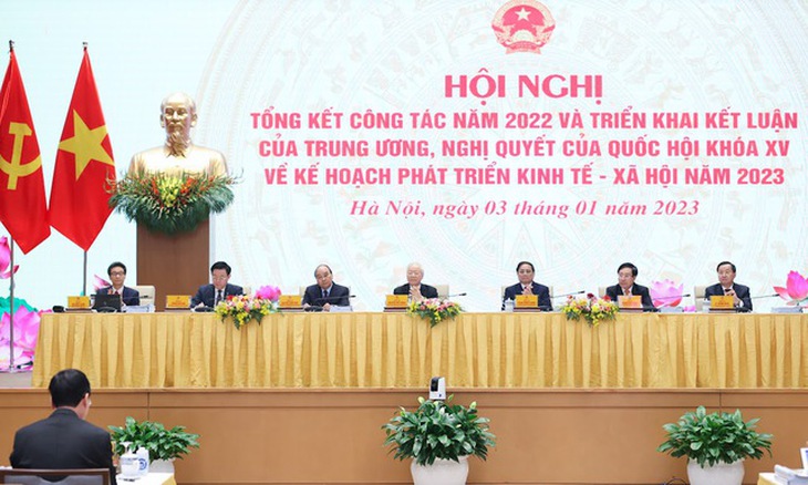 Tổng Bí thư dự Hội nghị tổng kết công tác năm 2022, triển khai kế hoạch phát triển KTXH năm 2023 - Ảnh 2. Tổng Bí thư dự Hội nghị tổng kết công tác năm 2022, triển khai kế hoạch phát triển KTXH năm 2023 - Ảnh 2.