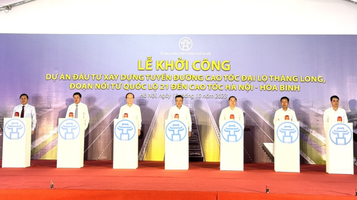 Khởi công tuyến đường nối cao tốc Đại lộ Thăng Long đến cao tốc Hòa Lạc - Hòa Bình - Ảnh 1. Khởi công tuyến đường nối cao tốc Đại lộ Thăng Long đến cao tốc Hòa Lạc - Hòa Bình - Ảnh 1.