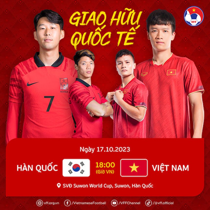 Xem trực tiếp đội tuyển Việt Nam đấu Hàn Quốc ở đâu, trên kênh nào? - Ảnh 1. Xem trực tiếp đội tuyển Việt Nam đấu Hàn Quốc ở đâu, trên kênh nào? - Ảnh 1.