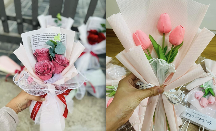 Hoa sáp ‘phủ sóng’ chợ 20/10, dân buôn bán 1,5 vạn bó - Ảnh 1. Hoa sáp ‘phủ sóng’ chợ 20/10, dân buôn bán 1,5 vạn bó - Ảnh 1.