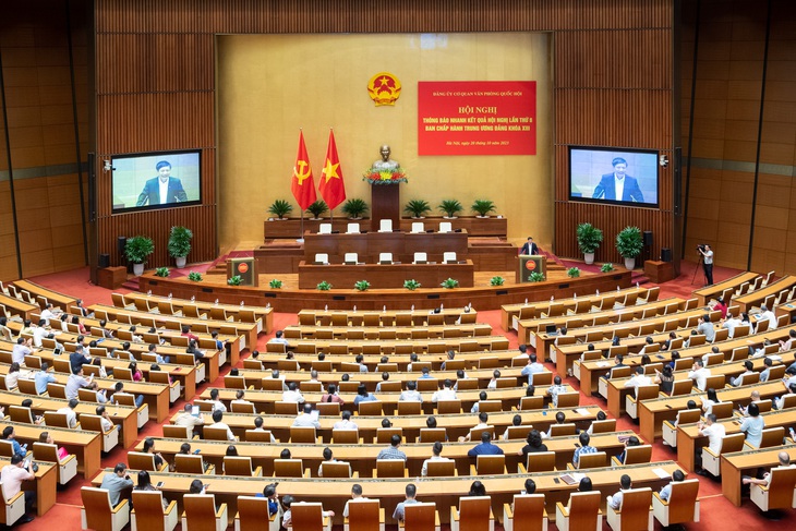 Hội nghị Trung ương 8, Khóa XIII đặt mục tiêu tăng trưởng GDP năm 2024 từ 6-6,5% - Ảnh 1. Hội nghị Trung ương 8, Khóa XIII đặt mục tiêu tăng trưởng GDP năm 2024 từ 6-6,5% - Ảnh 1.