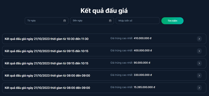 Đấu giá biển số ngày 21/10, hạ nhiệt nhanh chóng sau biển số chục tỷ - Ảnh 2. Đấu giá biển số ngày 21/10, hạ nhiệt nhanh chóng sau biển số chục tỷ - Ảnh 2.
