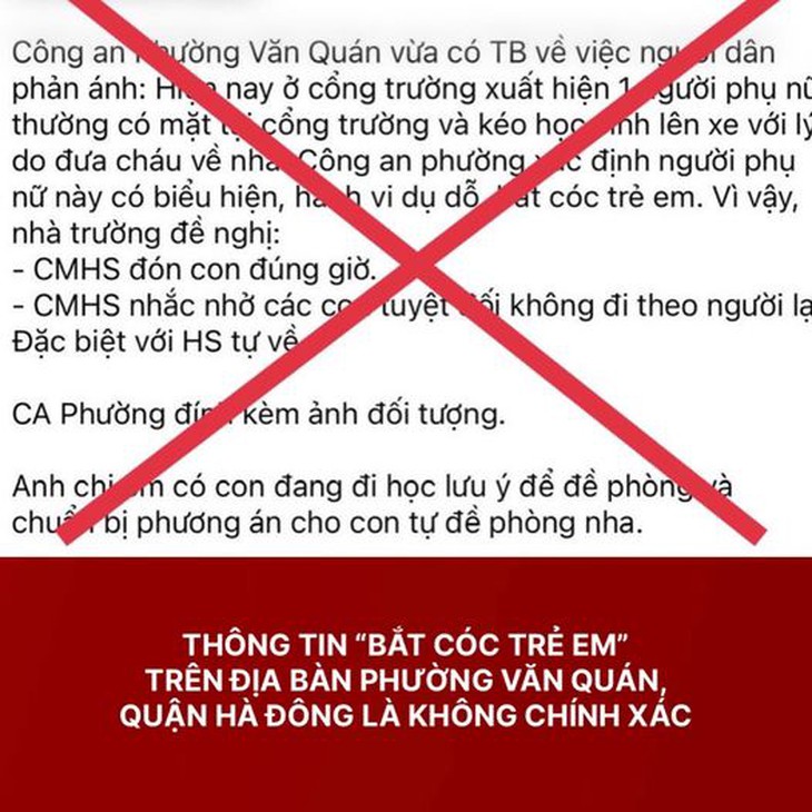 Hà Nội: Thông tin bắt cóc trẻ em trên địa bàn Văn Quán là không chính xác
- Ảnh 1. Hà Nội: Thông tin bắt cóc trẻ em trên địa bàn Văn Quán là không chính xác
- Ảnh 1.