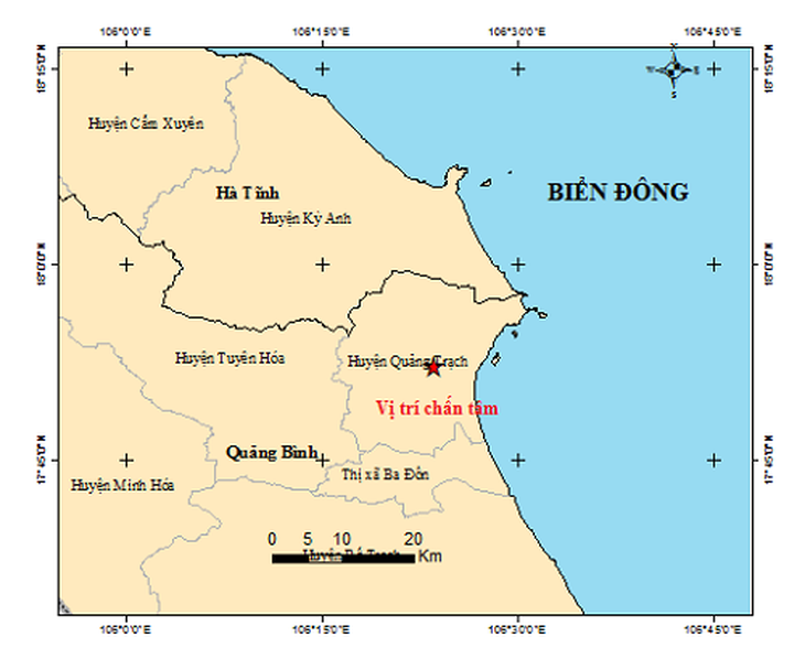 Động đất 4.0 độ ở Quảng Bình - Ảnh 2.