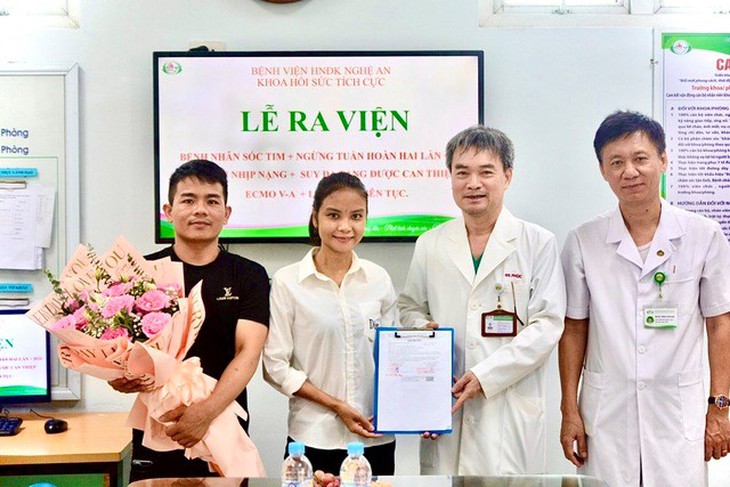 Bệnh viện Hữu nghị Đa khoa Nghệ An cứu sống bệnh nhân ngừng tuần hoàn hai lần do sốc tim biến chứng suy đa tạng - Ảnh 2. Bệnh viện Hữu nghị Đa khoa Nghệ An cứu sống bệnh nhân ngừng tuần hoàn hai lần do sốc tim biến chứng suy đa tạng - Ảnh 2.