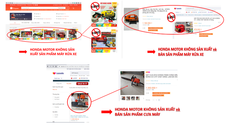 Công ty Honda Motor phát hiện nhiều sản phẩm máy rửa xe và cưa máy giả mạo - Ảnh 2. Công ty Honda Motor phát hiện nhiều sản phẩm máy rửa xe và cưa máy giả mạo - Ảnh 2.