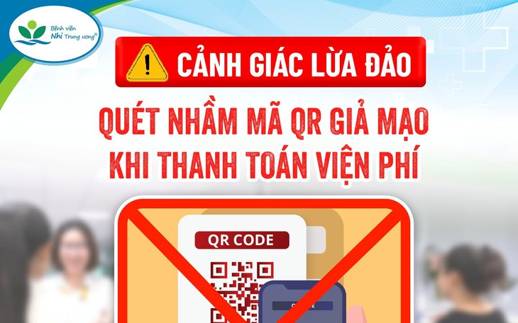 Cảnh báo mã QR giả mạo tại quầy thanh toán viện phí