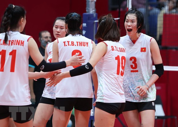 Tuyển Bóng chuyền Nữ Việt Nam xác định đối thủ ở bán kết ASIAD 19 - Ảnh 1. Tuyển Bóng chuyền Nữ Việt Nam xác định đối thủ ở bán kết ASIAD 19 - Ảnh 1.
