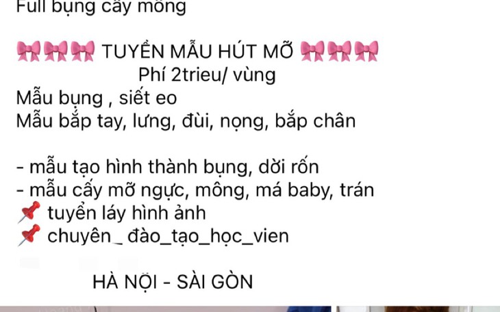 Nở rộ những hội nhóm tuyển mẫu làm đẹp, chuyên gia  cảnh báo