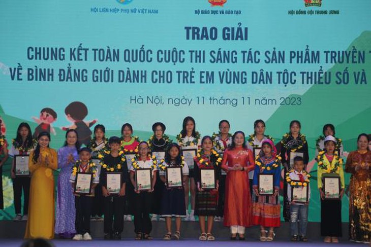 Chung kết cuộc thi Sáng tác sản phẩm truyền thông về Bình đẳng giới cho trẻ em vùng DTTS và miền núi năm 2023- Ảnh 1. Chung kết cuộc thi Sáng tác sản phẩm truyền thông về Bình đẳng giới cho trẻ em vùng DTTS và miền núi năm 2023- Ảnh 1.