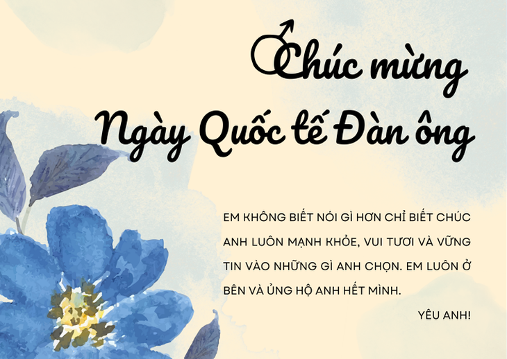 Những mẫu thiệp chúc mừng ngày Quốc tế Đàn ông 19/11 online đẹp nhất- Ảnh 12. Những mẫu thiệp chúc mừng ngày Quốc tế Đàn ông 19/11 online đẹp nhất- Ảnh 12.
