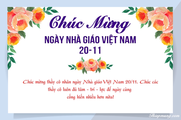 Những mẫu thiệp chúc mừng ngày Nhà giáo Việt Nam 20/11 đẹp nhất 2024- Ảnh 24.