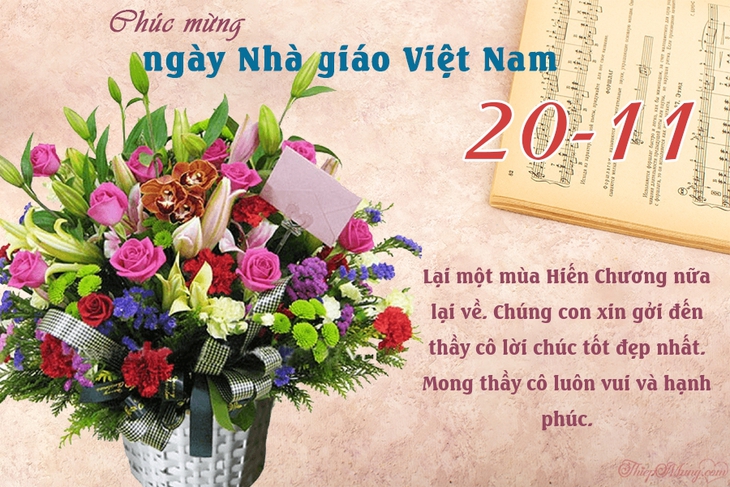 Những mẫu thiệp chúc mừng ngày Nhà giáo Việt Nam 20/11 đẹp nhất 2024- Ảnh 13.