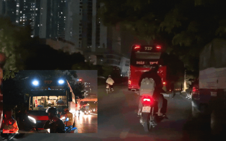 Xe khách lách luật, ngang nhiên vi phạm trên tuyến đường không tên