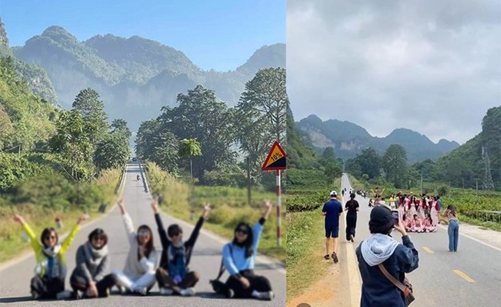 Hoảng hồn trước cảnh du khách ra giữa đường chụp ảnh tự sướng- Ảnh 3. Hoảng hồn trước cảnh du khách ra giữa đường chụp ảnh tự sướng- Ảnh 3.