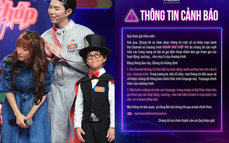 Nhà sản xuất "Nhanh như chớp nhí" lên tiếng khi chương trình bị mạo danh lừa khán giả