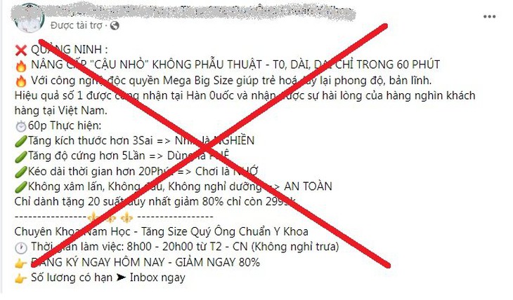 Cảnh giác chiêu trò lừa đảo tăng kích thước 'cậu nhỏ' - Ảnh 1.