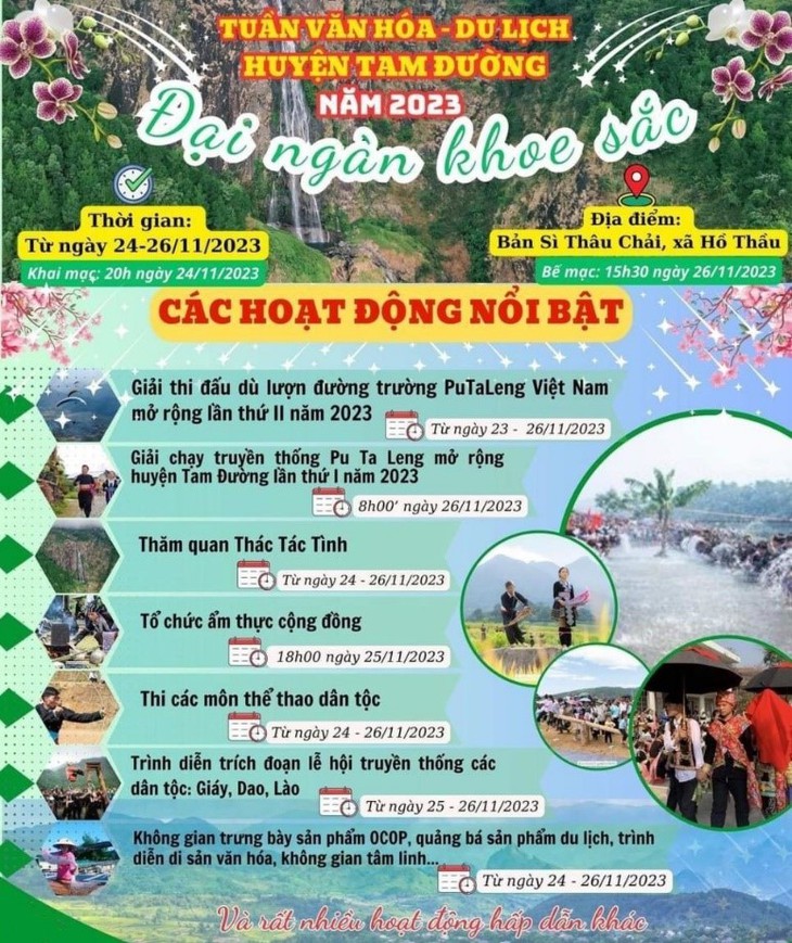 Lai Châu: Tuần Văn hóa - Du lịch "Đại ngàn khoe sắc" năm 2023 sắp diễn ra - Ảnh 1. Lai Châu: Tuần Văn hóa - Du lịch "Đại ngàn khoe sắc" năm 2023 sắp diễn ra - Ảnh 1.