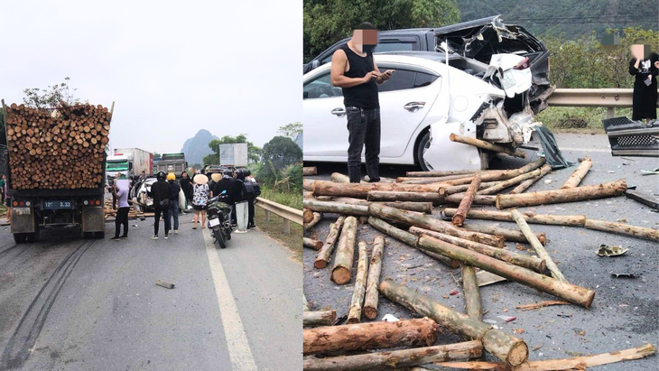 Tai nạn liên hoàn trên Quốc lộ 1A gây ùn tắc cục bộ- Ảnh 3. Tai nạn liên hoàn trên Quốc lộ 1A gây ùn tắc cục bộ- Ảnh 3.