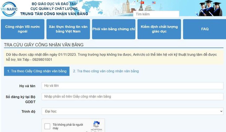 Xuất hiện Giấy công nhận văn bằng giả mạo, Bộ GD&ĐT cảnh báo- Ảnh 1.