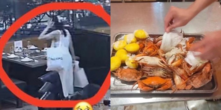 Đi ăn buffet, đôi nam nữ lén ‘đút túi’ 4kg hải sản mang về- Ảnh 1.