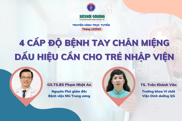 Truyền hình trực tuyến: 4 cấp độ tay chân miệng - Dấu hiệu cần cho trẻ nhập viện- Ảnh 1.